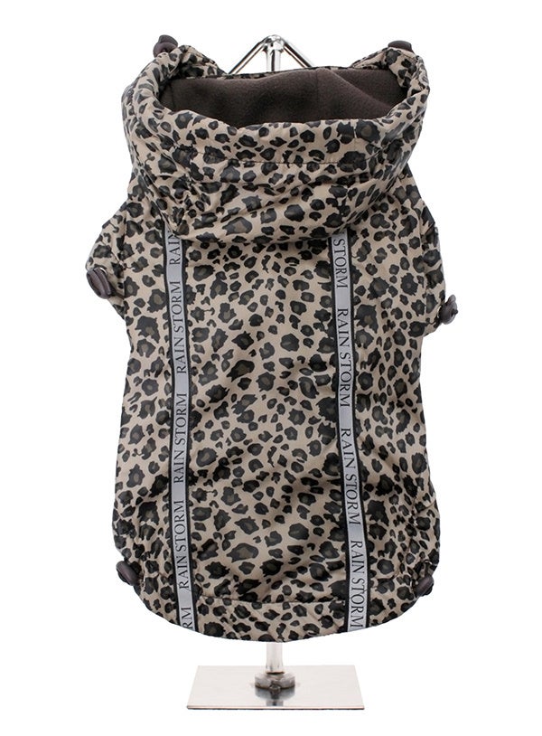 Leopard print raincoat with hood store