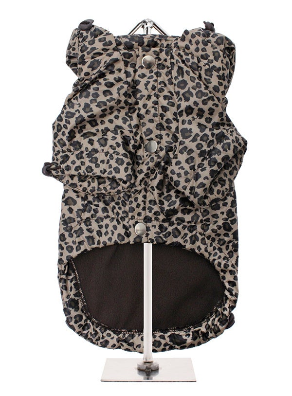 Leopard print raincoat with hood clearance